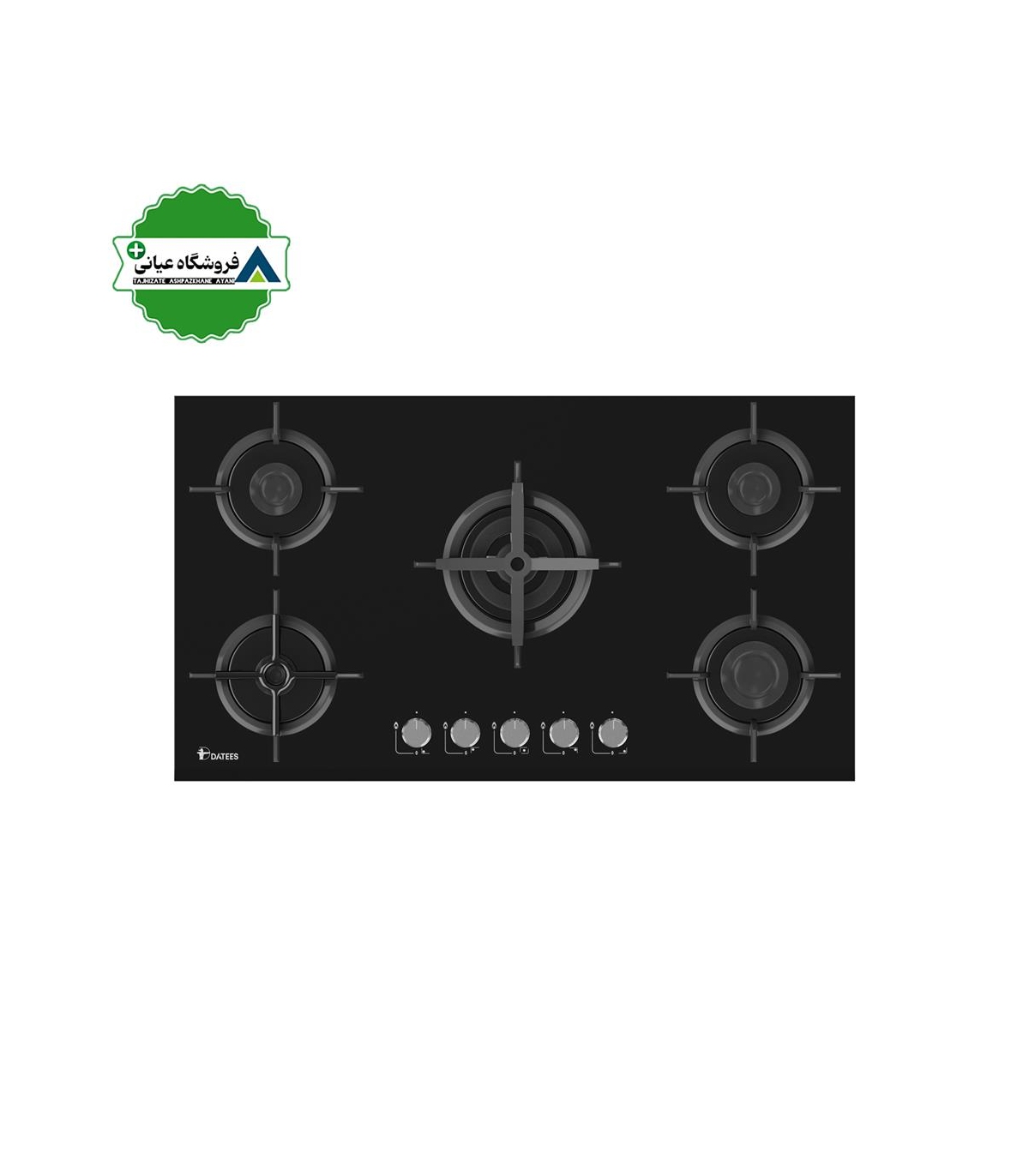 اجاق گاز 5شعله شيشه 52*92 داتيس مدل DG502