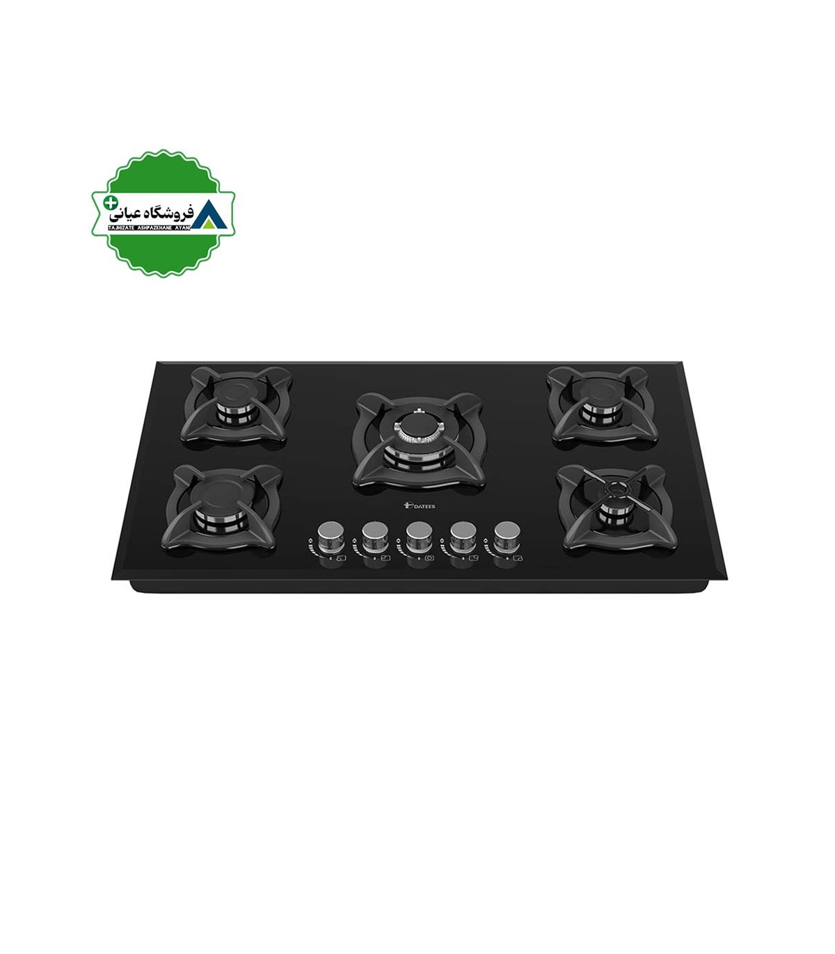 اجاق گاز 5شعله شيشه 52*92 داتيس مدل DG531
