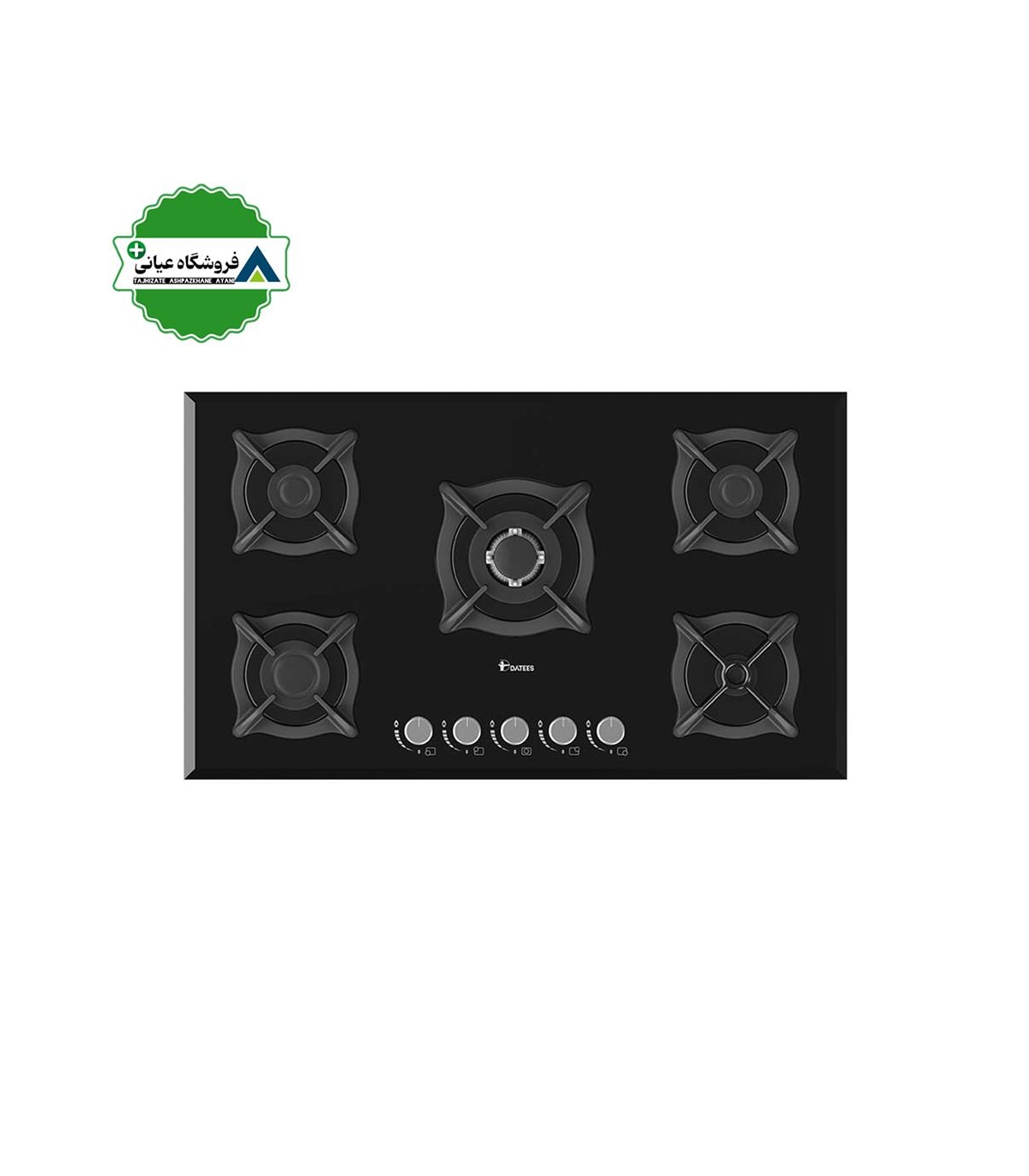 اجاق گاز 5شعله شيشه 52*92 داتيس مدل DG531