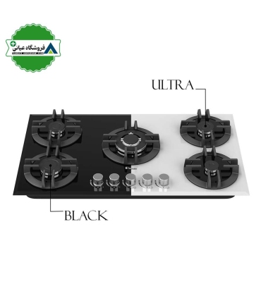 اجاق گاز 5شعله شيشه 52*92 داتيس مدل DG551