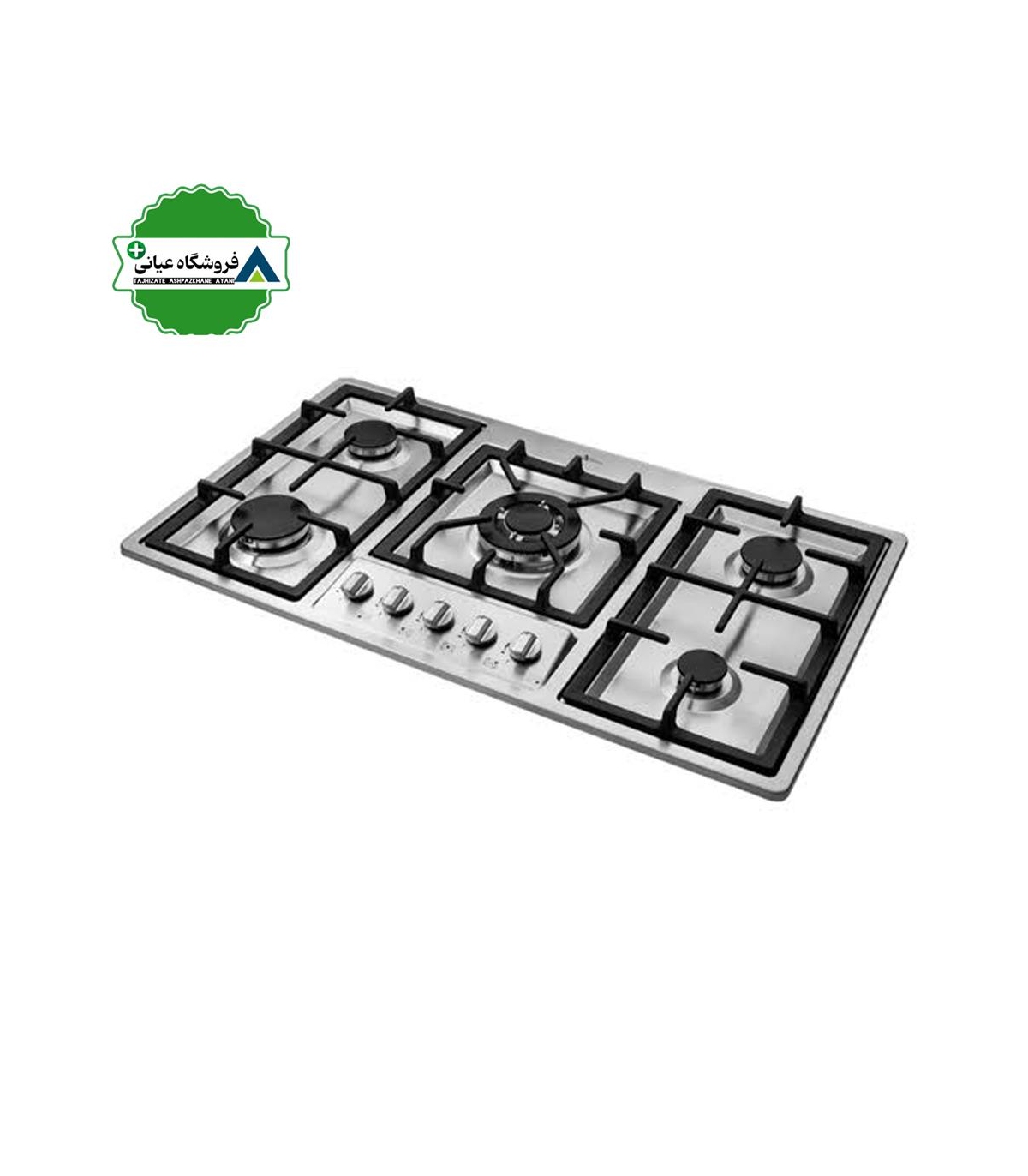 اجاق گاز 5شعله استيل 50*86 اخوان مدل GI135