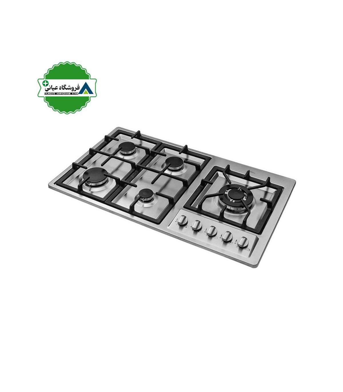 اجاق گاز 5شعله استيل 50*86 اخوان مدل GI135S