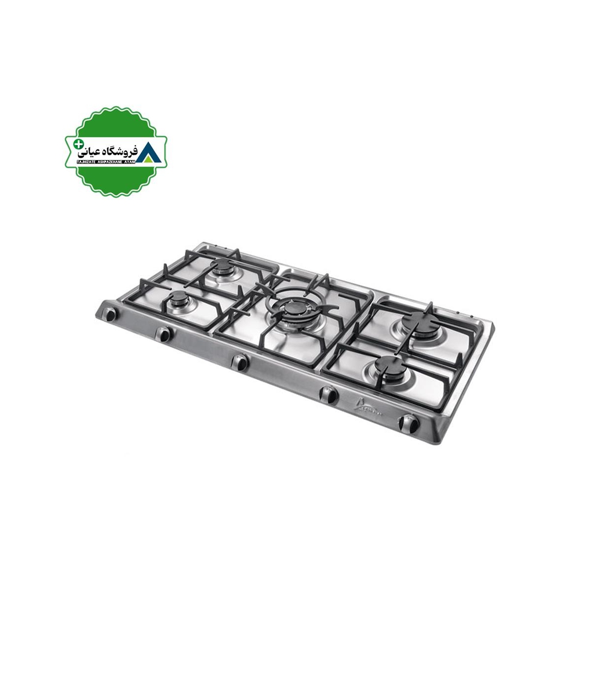 اجاق گاز 5شعله استيل 50*97 اخوان مدل GI104