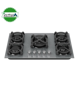 اجاق گاز 5شعله شيشه 52*92 داتيس مدل DG567 طوسي