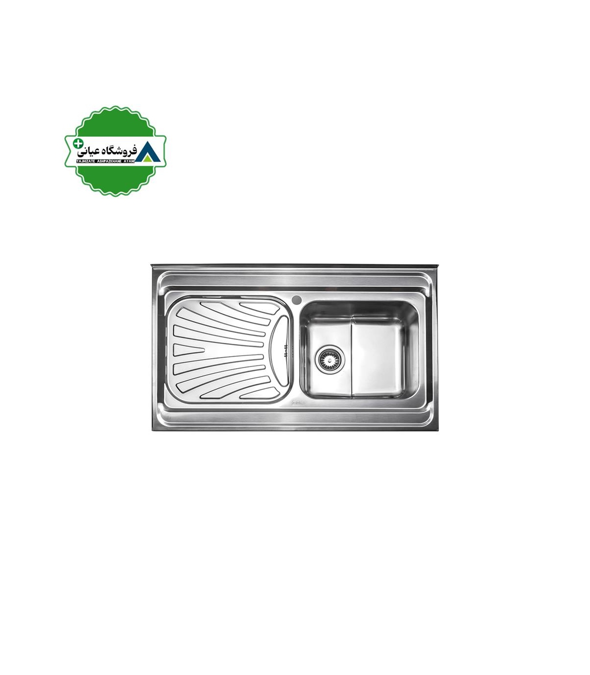 سينك روكار چپ 60*100 استيل البرز كد 711
