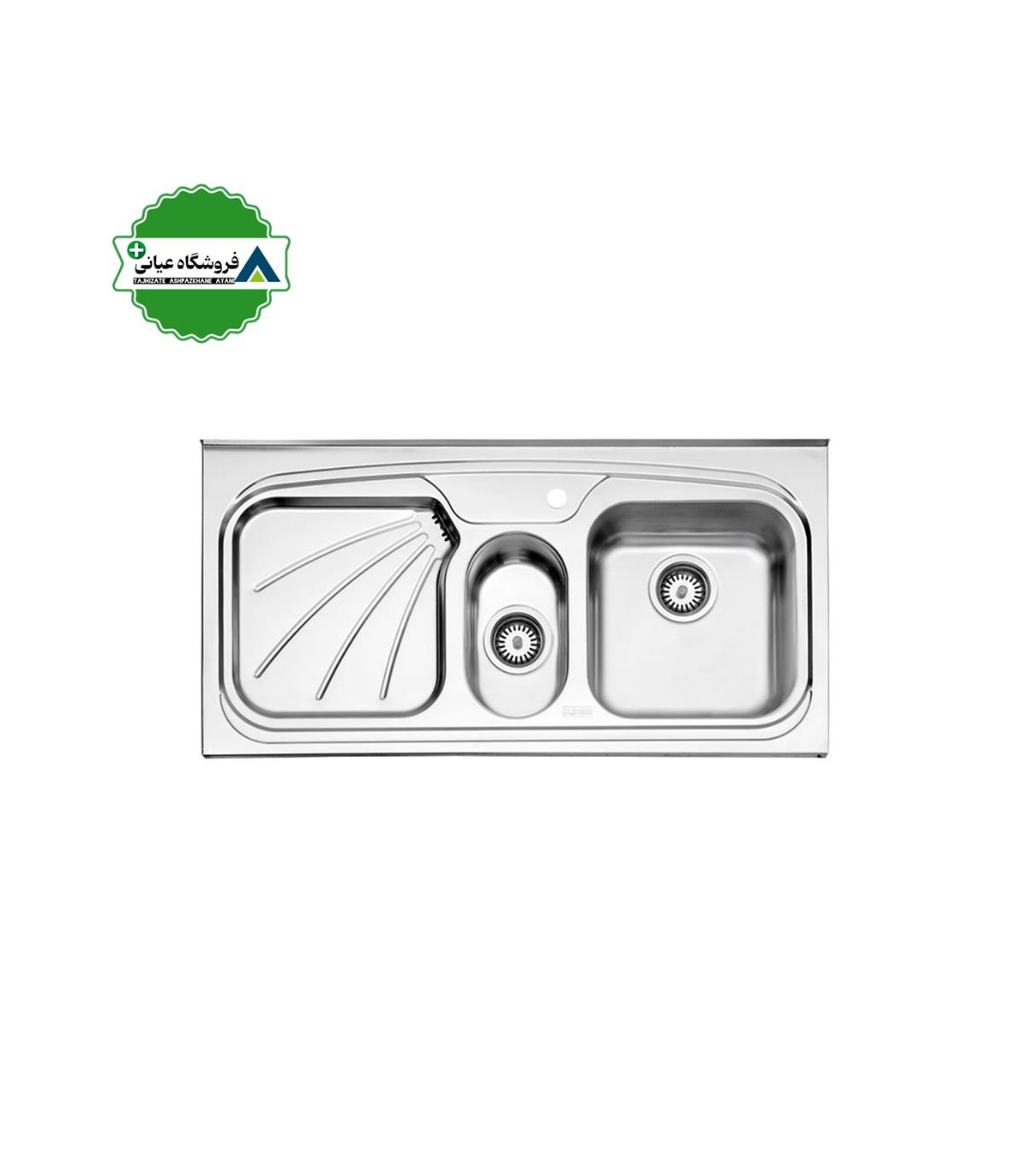 سينك روكار راست 50*100 استيل البرز كد 610