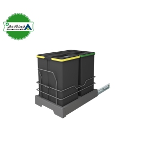 سطل زباله دوقلو پلاتين كد3634