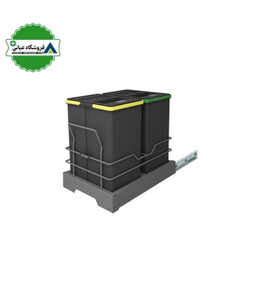 سطل زباله دوقلو پلاتين كد3634