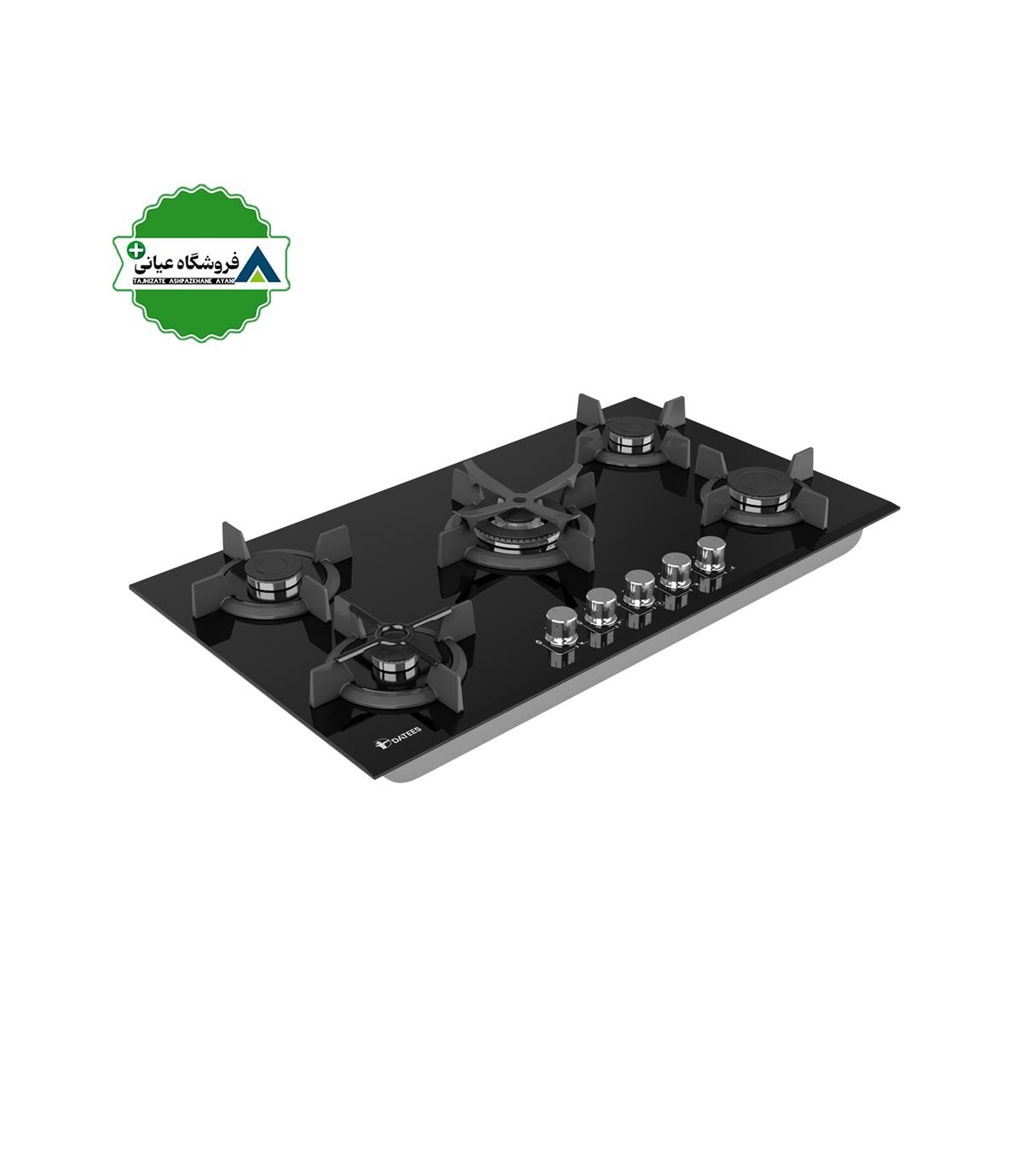 اجاق گاز 5شعله شيشه 52*92 داتيس مدل DG502