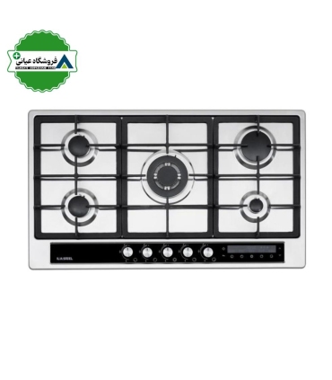اجاق گاز 5شعله استيل 51*89 ايليا مدل S512D